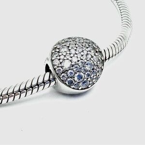 Pandora Pave Sphere Sterling Silver & Clear Cubic Zirconia Charm